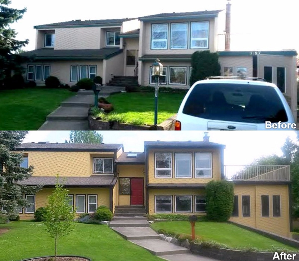 West Coast Contemporary before and after