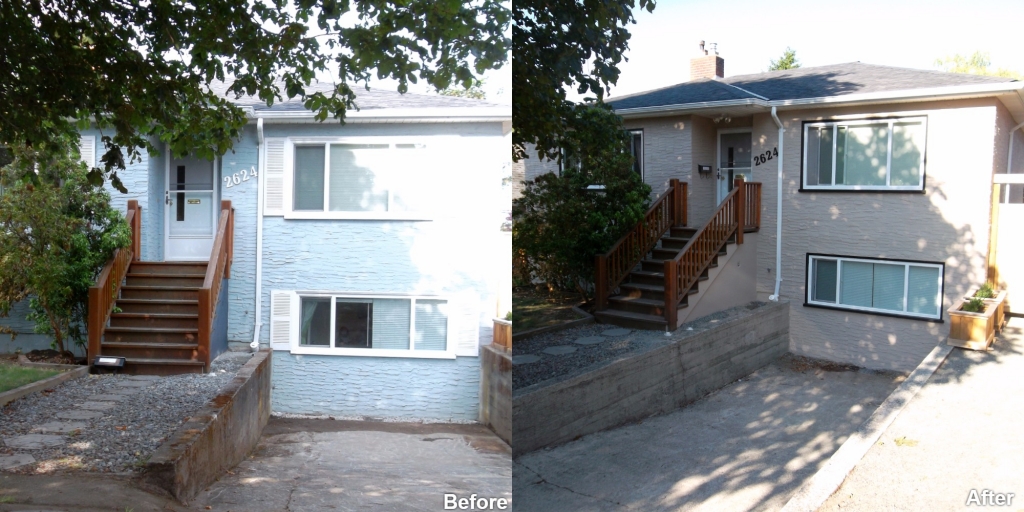 Stucco Painting before and after