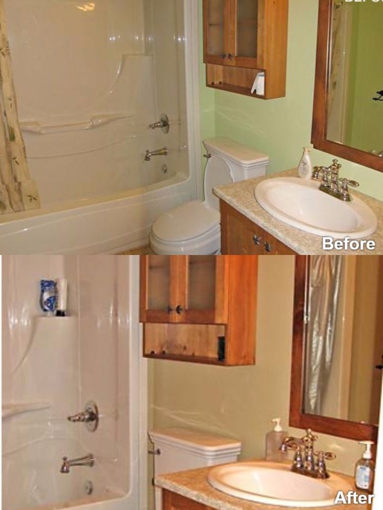 Bathroom Painting before and after